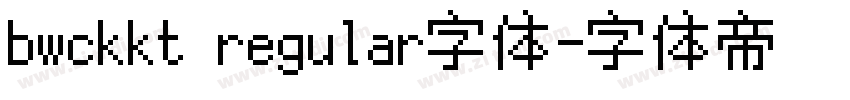 bwckkt regular字体字体转换